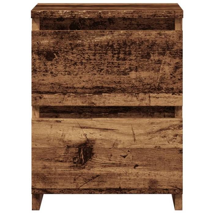 vidaXL Tables de chevet 2 pcs vieux bois 30x30x40 cm bois d'ingénierie, armoire de chevet, armoire latérale, table de nuit, 855847