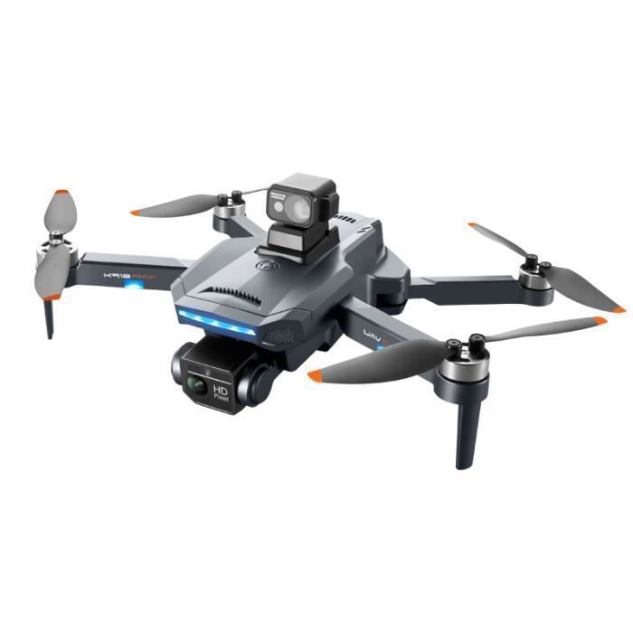 Dragon Touch K918 MAX GPS Drone, Professional 8K Dual Camera HD FPV, 1.5KM Photography Range, Cdiscount Exclusive, 2 Batteries, Black