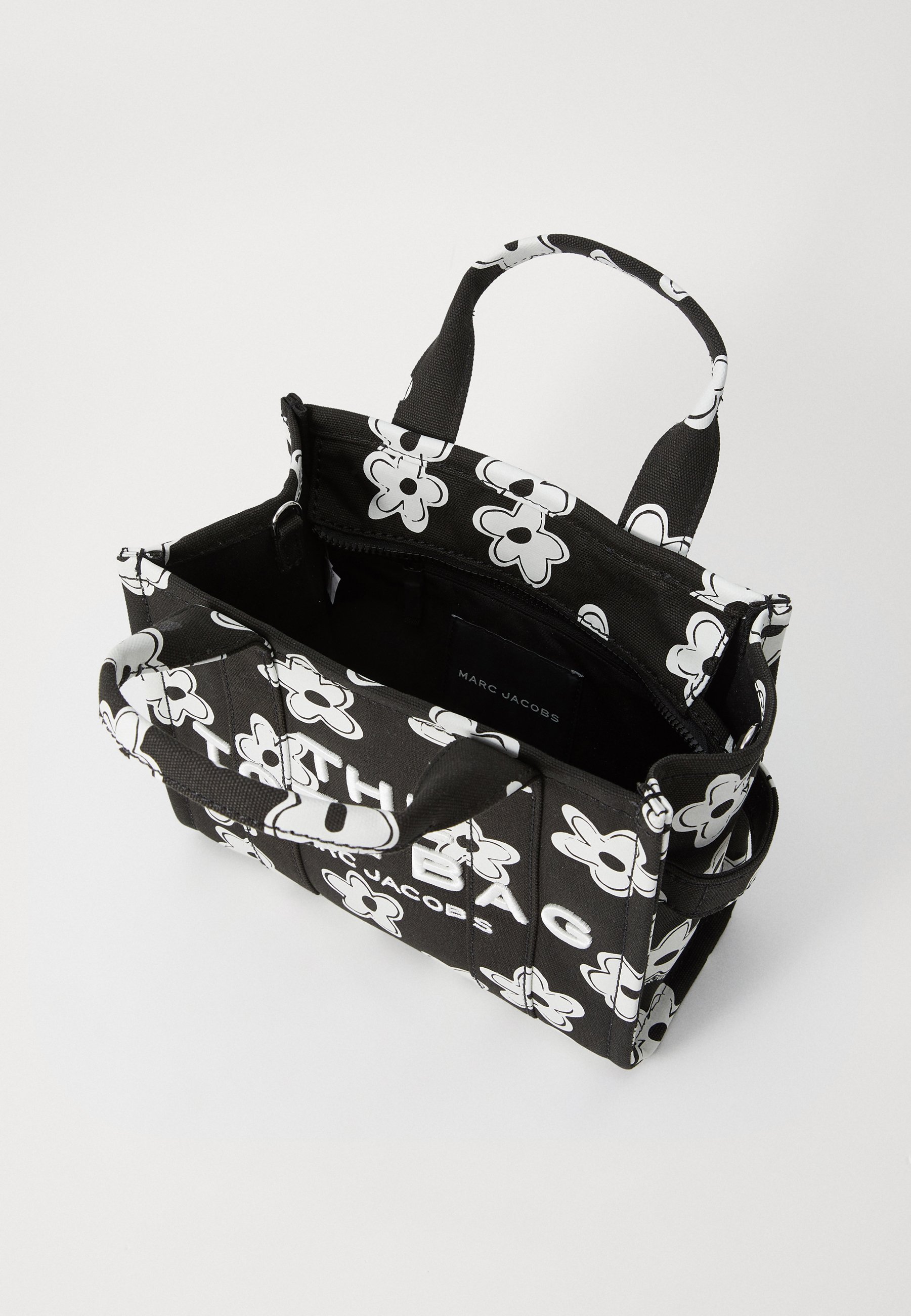 MARC JACOBS THE SMALL TOTE - Handtas - zwart/wit