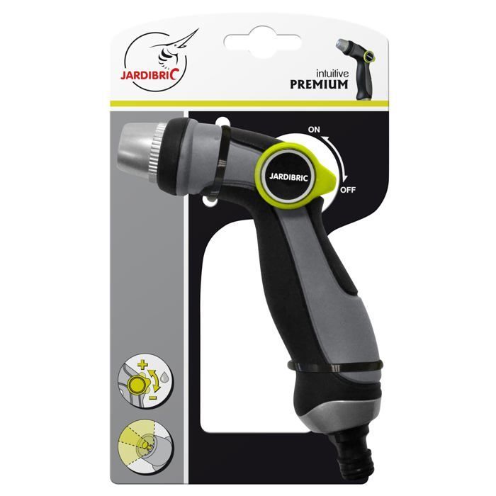 Pistola pulverizadora con revestimiento metálico - 3 en 1 - Boquillas ajustables - Control con el pulgar - Mango ergonómico