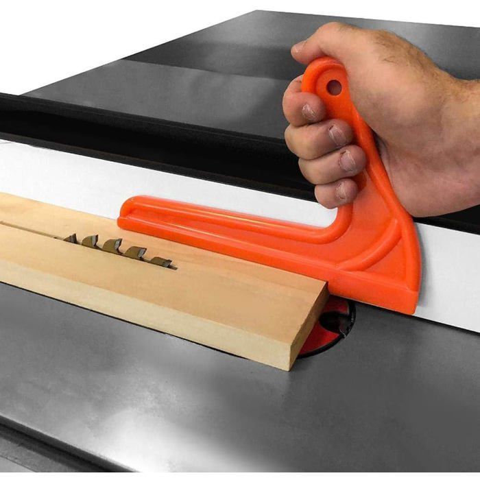 4pcs Poussoirs en Plastique pour Sécurité, Accessoires de Scie à Table pour Travail du Bois (Orange)