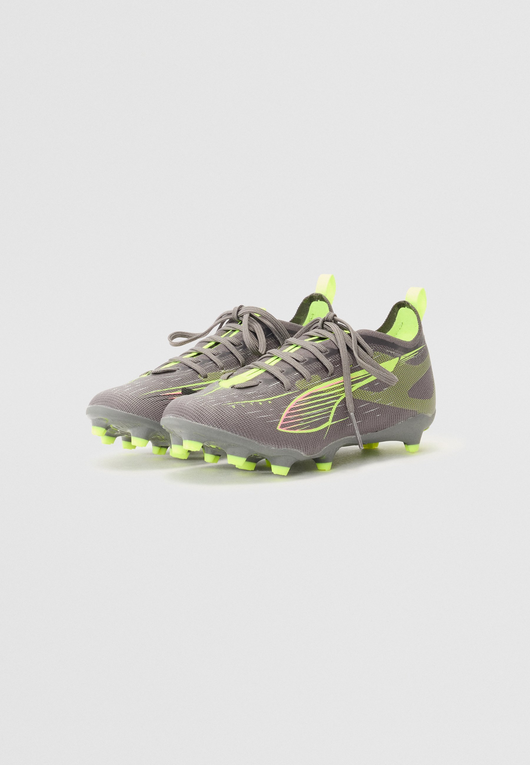 Puma ULTRA 5 PRO FG/AG JR UNISEX - Voetbalschoenen voor stevige ondergrond - zilver/geel