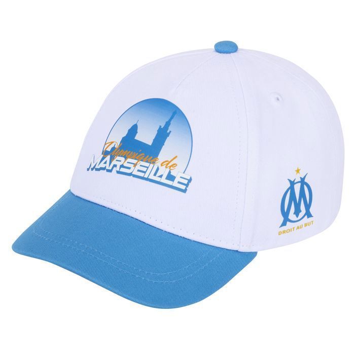 Casquette bébé - OLYMPIQUE DE MARSEILLE - OM - Coton - Blanc - Taille réglable