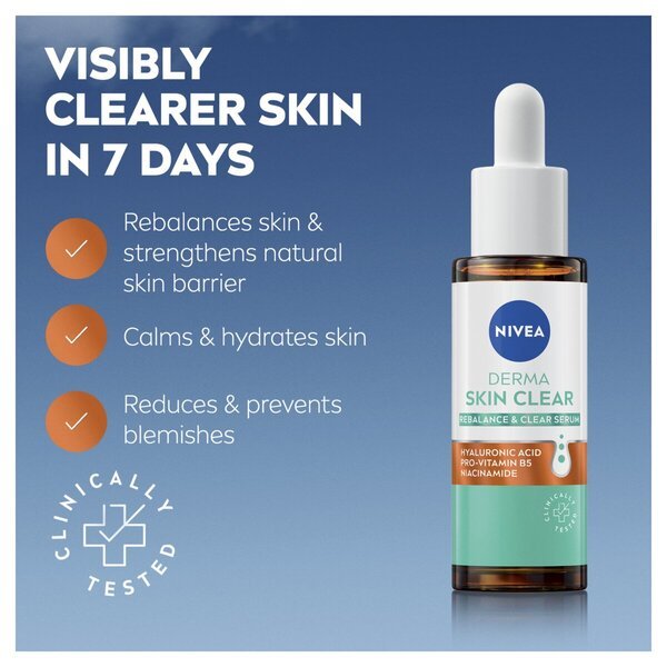 NIVEA Derma Skin Clear серум за чишћење и умиривање<br>30ml