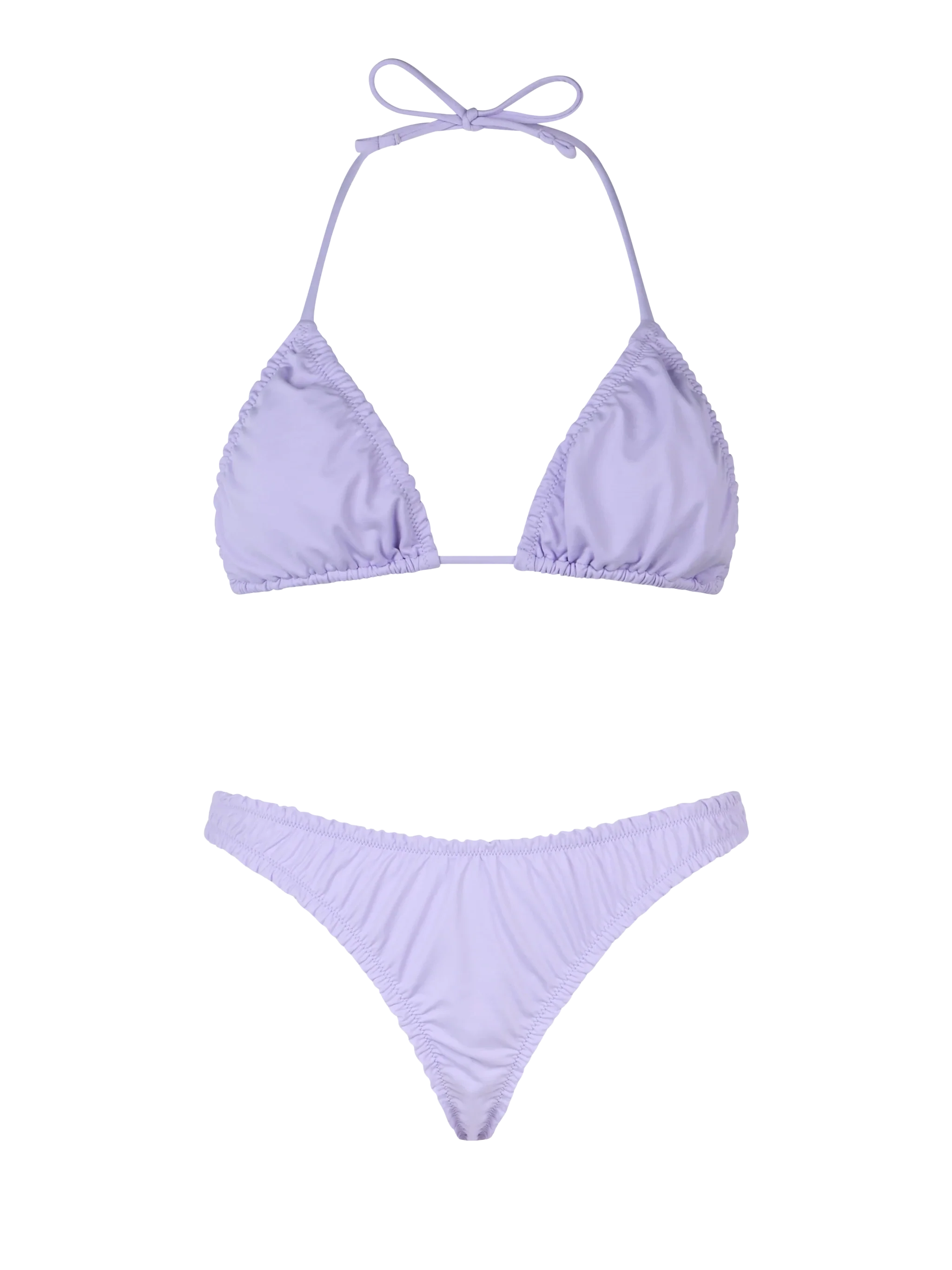 Nilly Nalu paarse driehoekige bikini voor dames met ruches