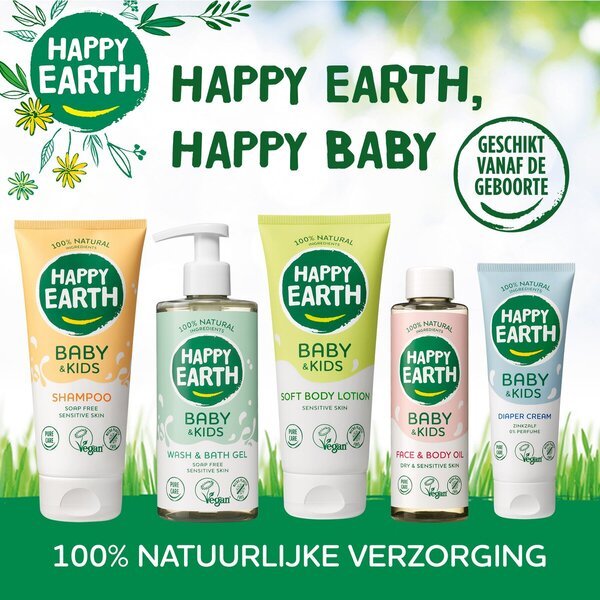 „Happy Earth Baby & Kids“ 100 % natūralus šampūnas, 200 ml