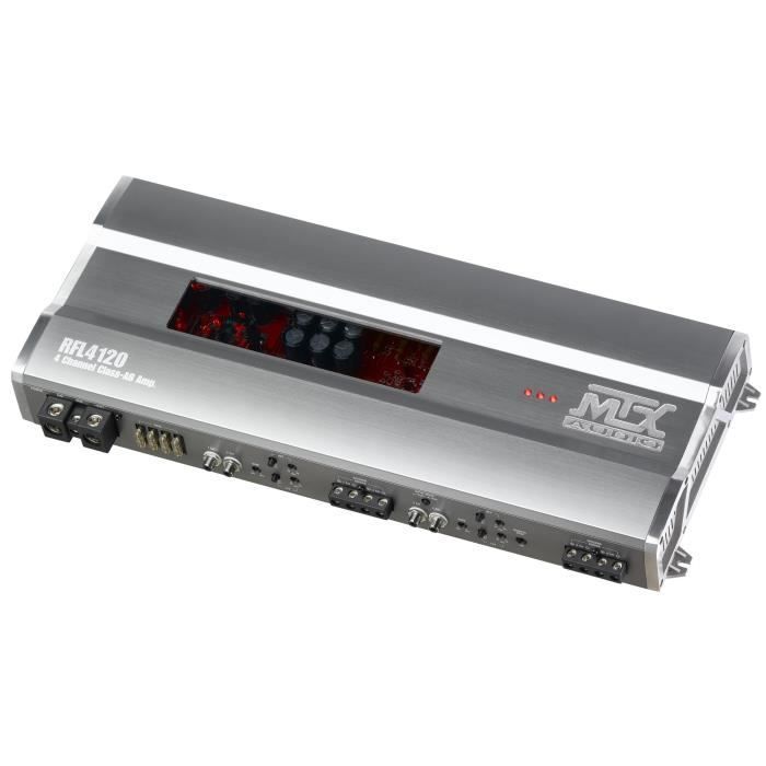 MTX RFL4120 High-End Car Amplifier 4x200W RMS @2Ω or 2x400W RMS @4Ω with variable active filters