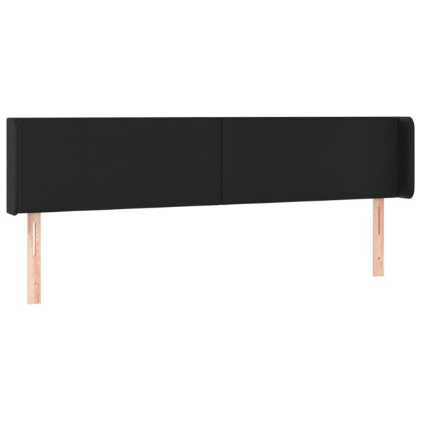 Wezgłowie Czarny 203 x 16 x 78/88 cm Sztuczna skóra vidaXL