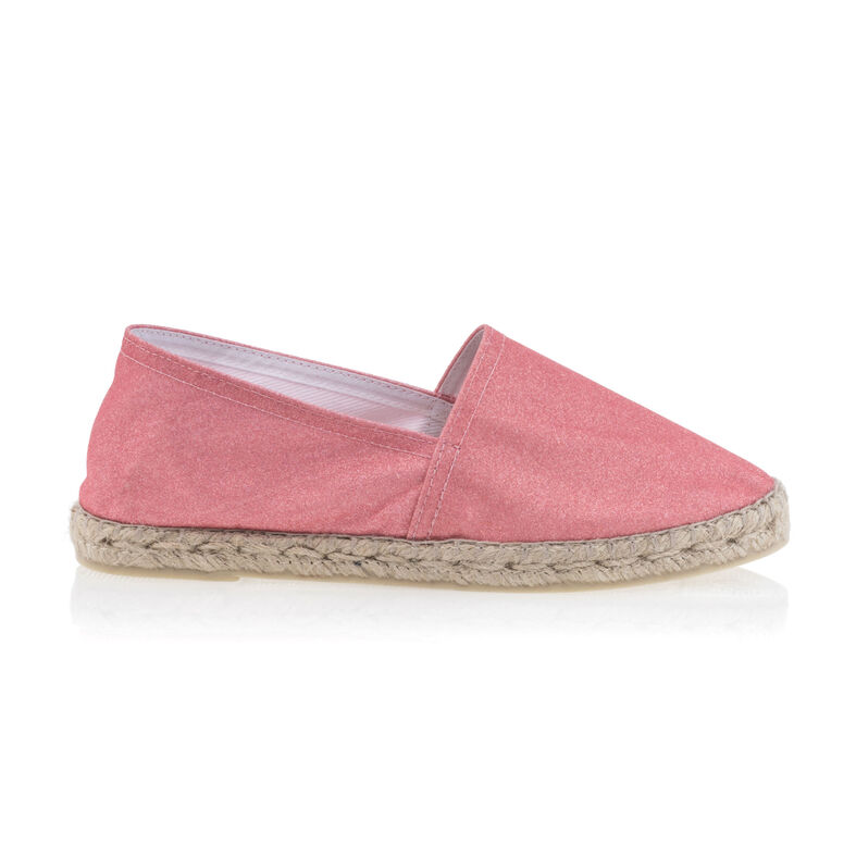 Rosa espadriller med tausåler til dame