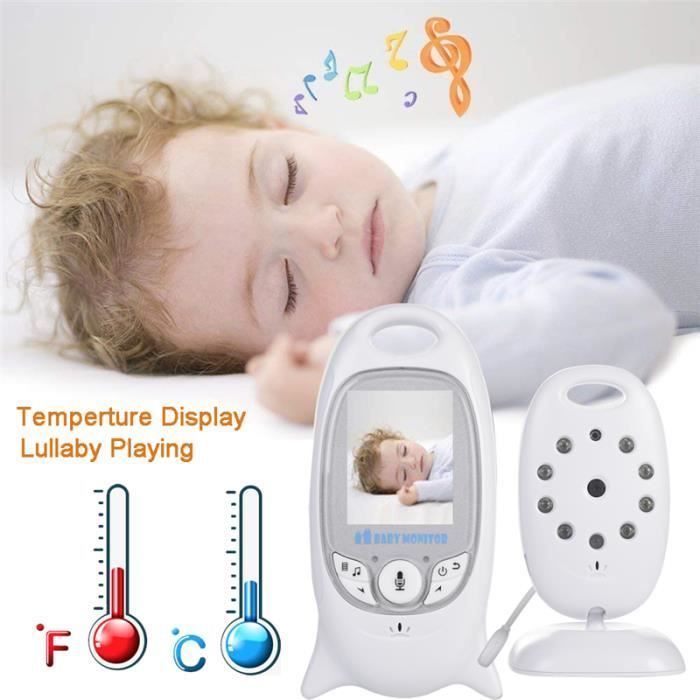 Babyphone BeBe Baba - ECOUTE BEBE - 2 pouces - Vision nocturne - Surveillance température