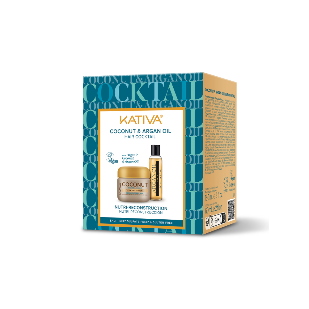 Комплет за хранљиву реконструкцију коктела за косу са кокосом и аргановим уљем Фризерски третмани
