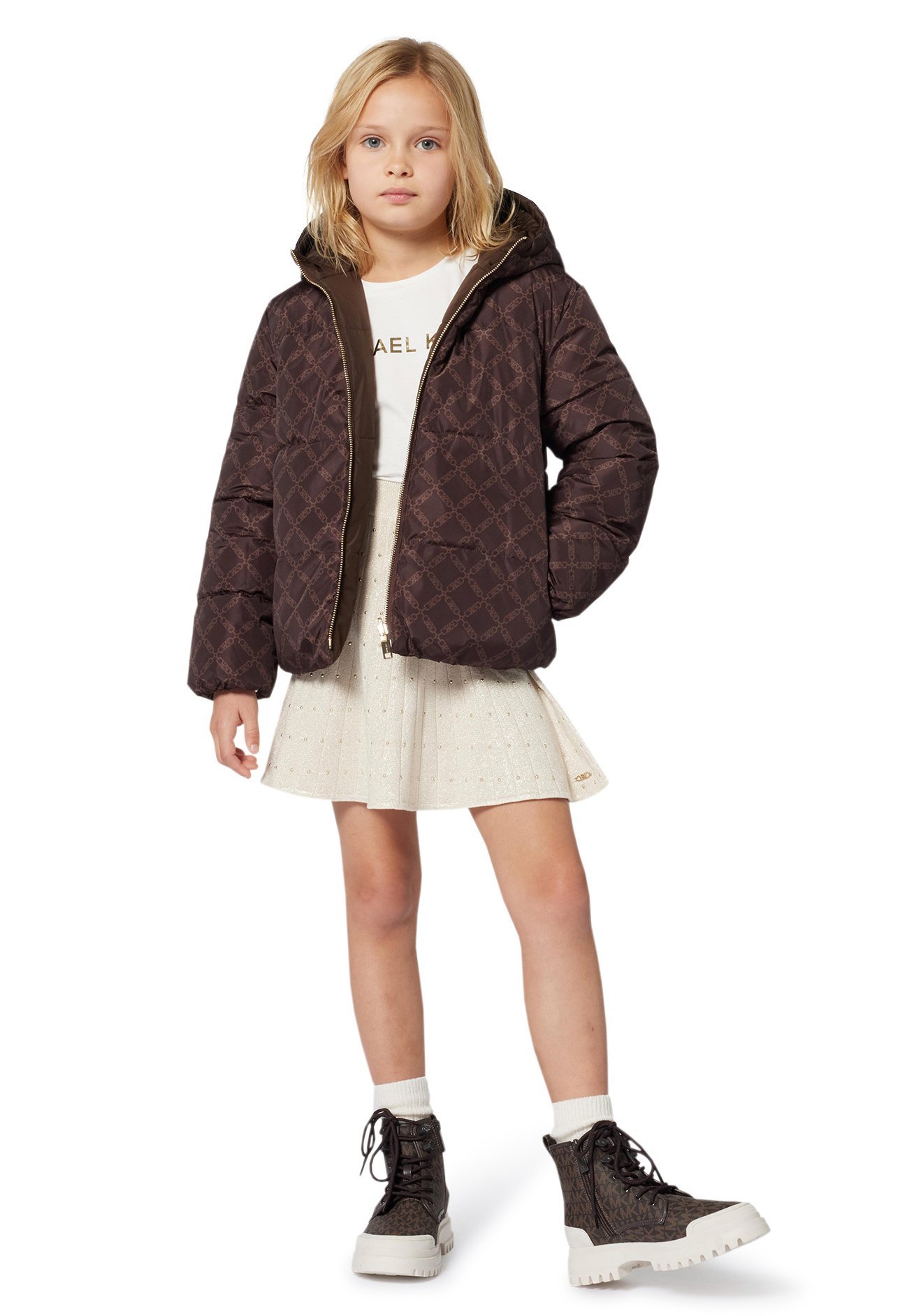 Doudoune réversible Michael Kors Kids - Veste d'hiver - marron