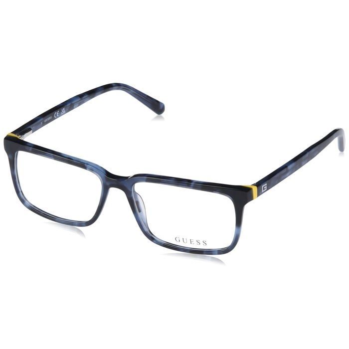 Montura de gafas para hombre - GUESS - Azul - Rectangular - Talla 54 - Longitud de la patilla 145 mm - Ancho del puente 15 mm