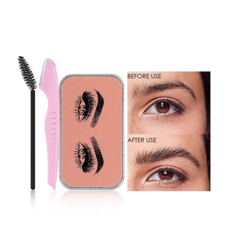Sapone e cera per sopracciglia con rifinitore, pomata gel per sopracciglia soffici e definite, sapone per il trucco, modella e solleva le sopracciglia.