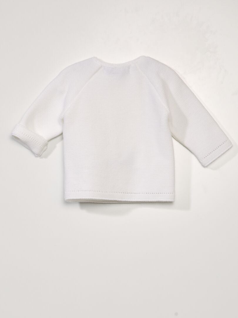 'La Manufacture de Layette' adīts kardigans - ražots Francijā - balts