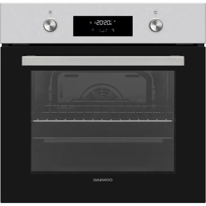 Built-in oven - Pyrolytic cleaning - Fan-assisted cooking - DAEWOO - BO6PR27MINL - Stainless steel / Black - Cool door - 59.5 x 57.5 x 59.5 cm