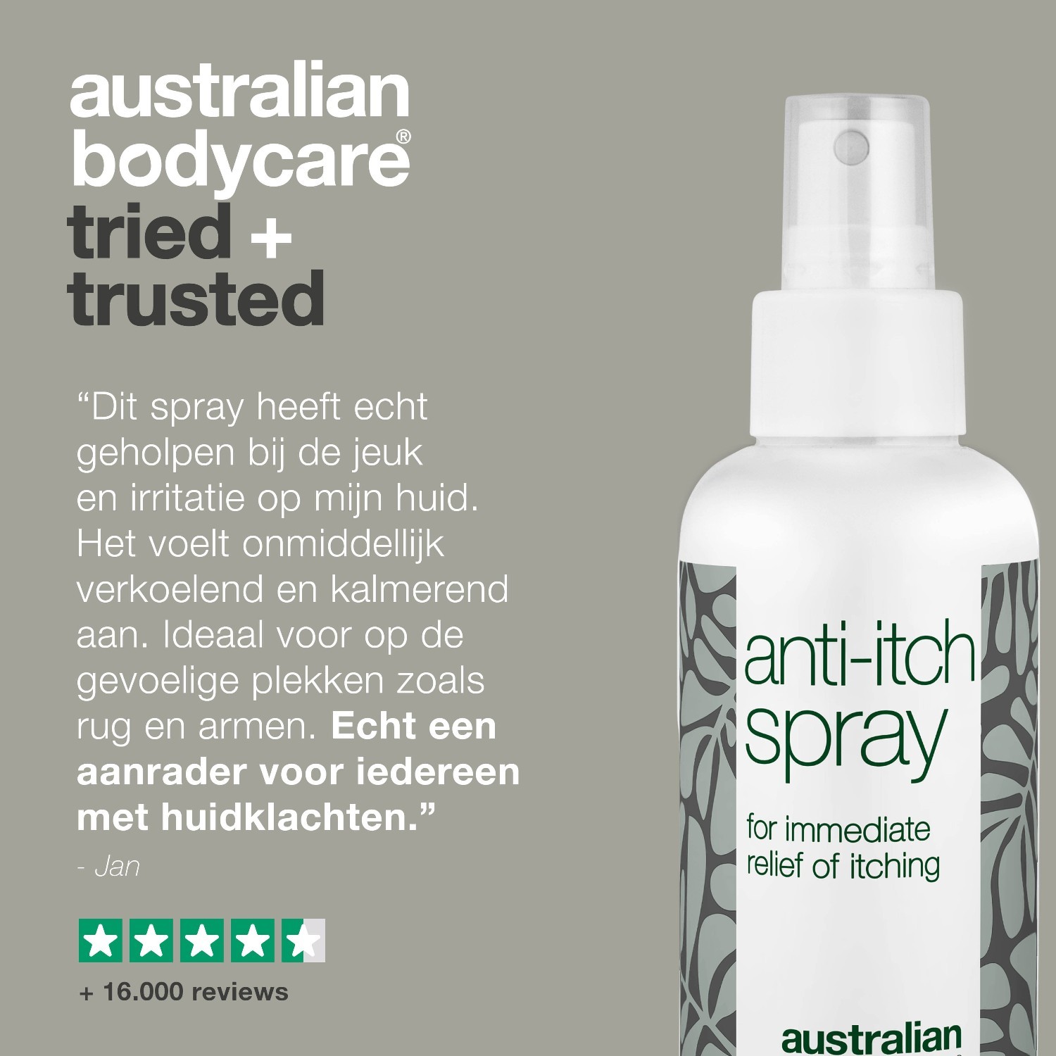 „Australian Bodycare“ kūno losjonas nuo niežulio, purškiamas 100 ml