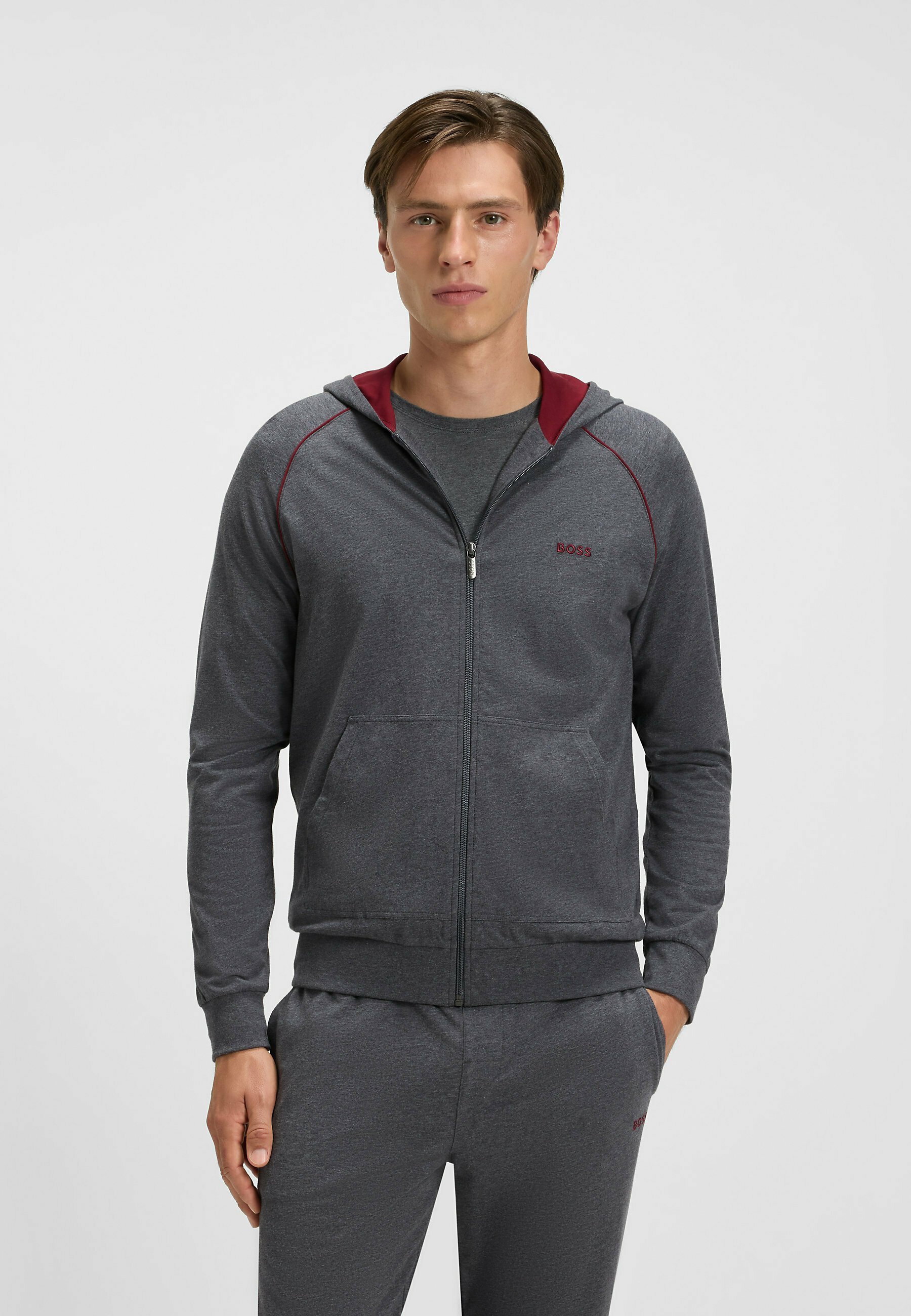 BOSS MIX&MATCH H - Sweatshirt mit Reißverschluss - Anthrazit
