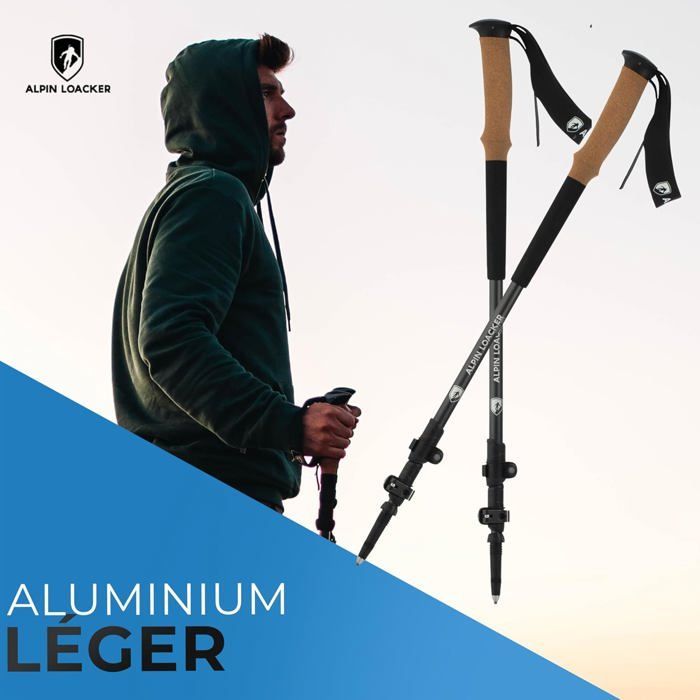 Retractable Telescopic Walking Pole Nordic Walking Accessories Trekking Ski Hiking Aluminum Carbon Ultralight Unisex