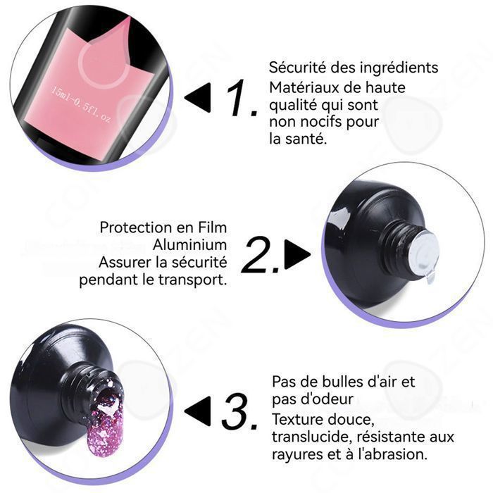 Coffret de vernis à ongles gel - Set manucure-pedicure 14 couleurs - 15 ml - Lampe UV incluse - 40 accessoires