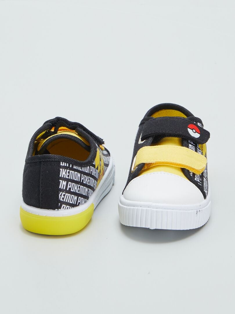 Tênis de cano baixo 'Pokémon' com velcro - PRETO