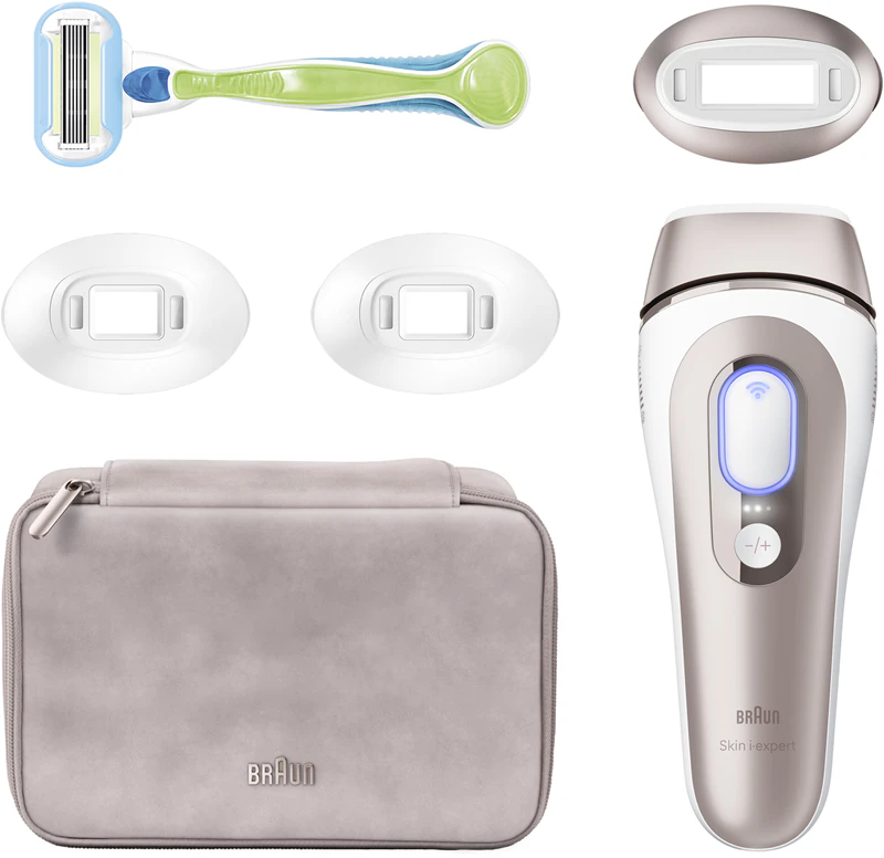 Braun Smart Skin Expert PL7257 intelligent IPL-apparaat voor ontharing van lichaam, gezicht, bikinilijn en oksels.