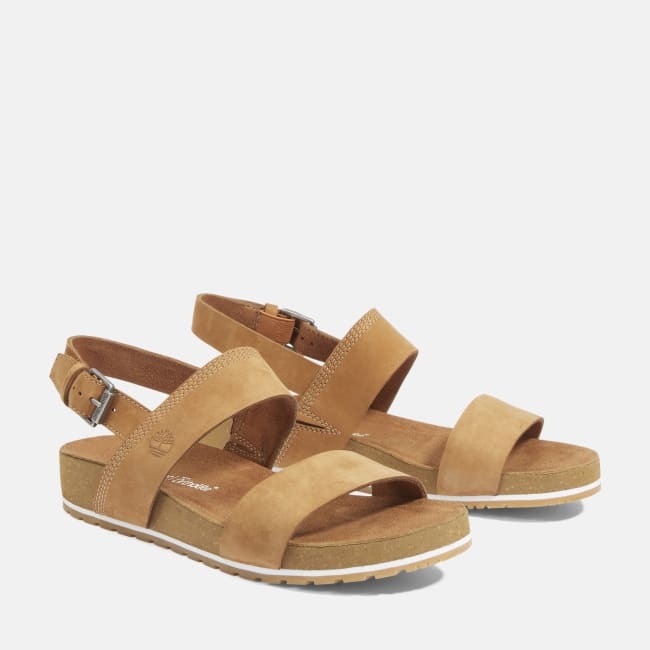 Sandalo a Doppia Fascia Malibu Waves da Donna in                marrone chiaro