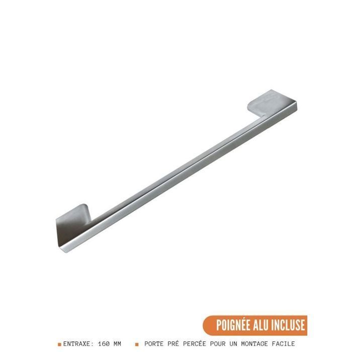 Mobile base angolare Bellissi bianco con 1 anta, L 110 cm - Cuisineandcie