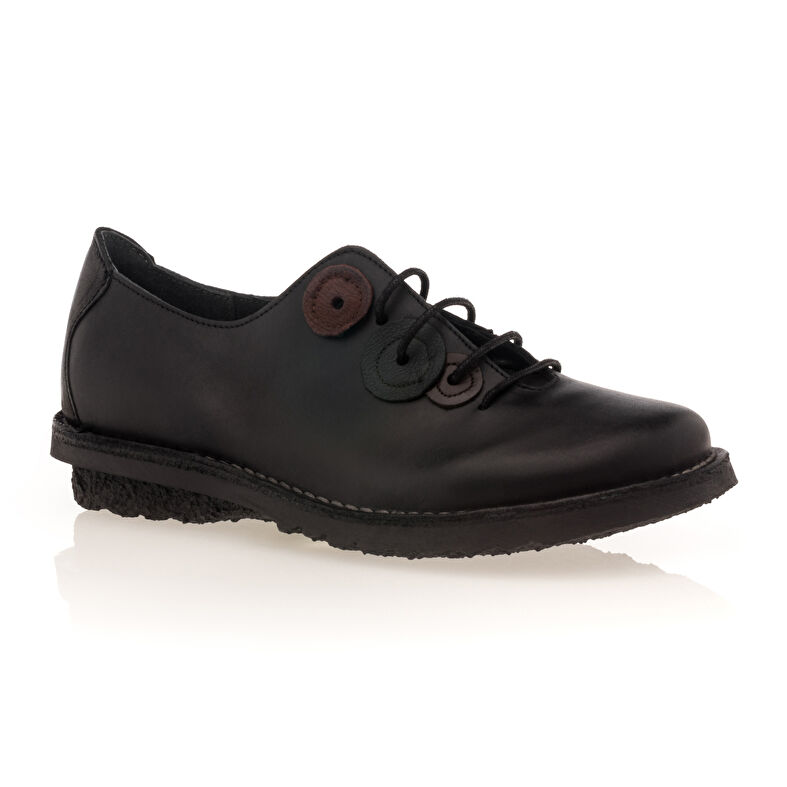 Zapatos de mujer negros con cordones / Zapatos Derby