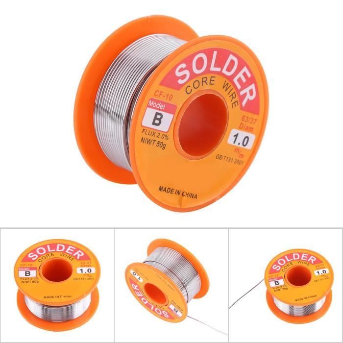 Carrete de soldadura CEN 63/37, núcleo de resina, alambre de soldadura, fundente al 2%, soldador, carrete de alambre de soldadura