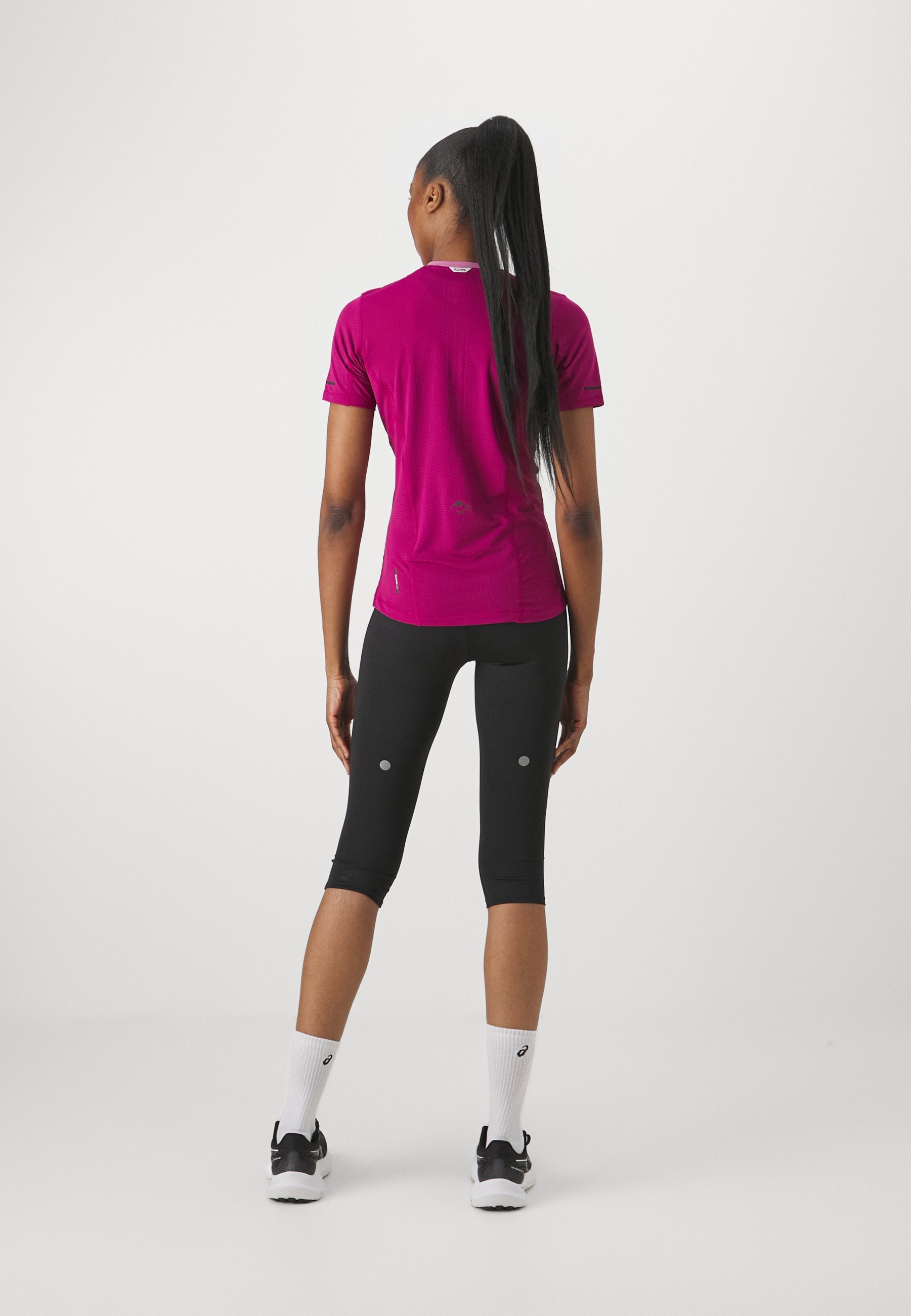 ASICS ROAD HIGH WAIST CAPRI - 3/4 sportbroek - zwart