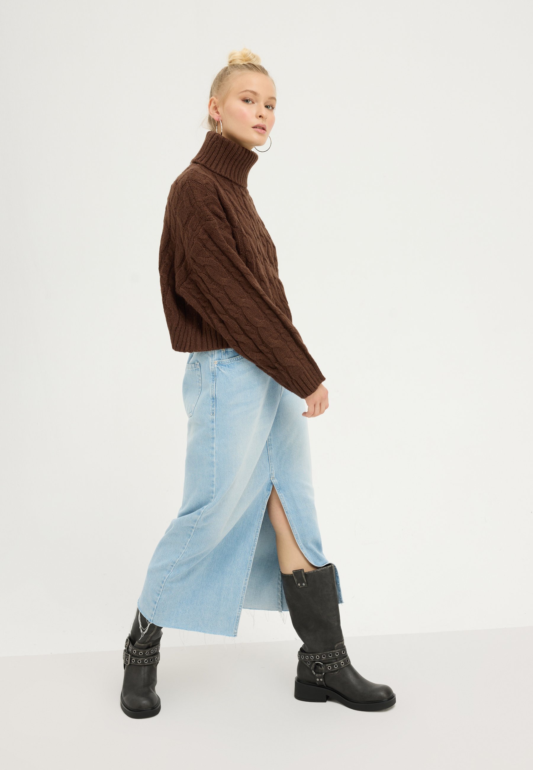 Maglione Even&Odd - marrone scuro