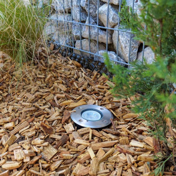 6 Inbouwspots - Buiten - Roestvrijstalen afdekking - Voor GU10 LED-lampen - IP67 Waterdicht - Terrasspots - Tuinverlichting