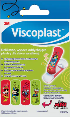 Viscoplast Miki i Przyjaciele, Plastry dla dzieci, 7,2x2,5cm