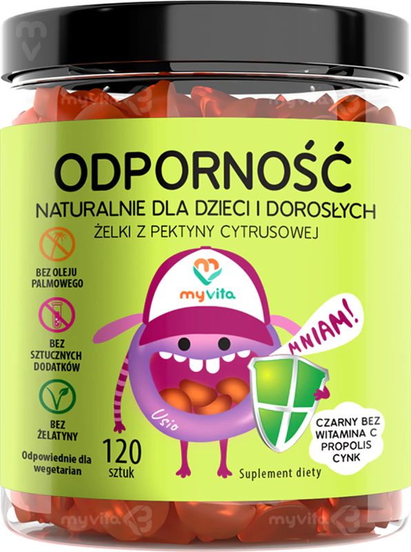 MyVita Natural Immunity Gummies é um suplemento alimentar em cápsulas mastigáveis macias para fortalecer o sistema imunológico.