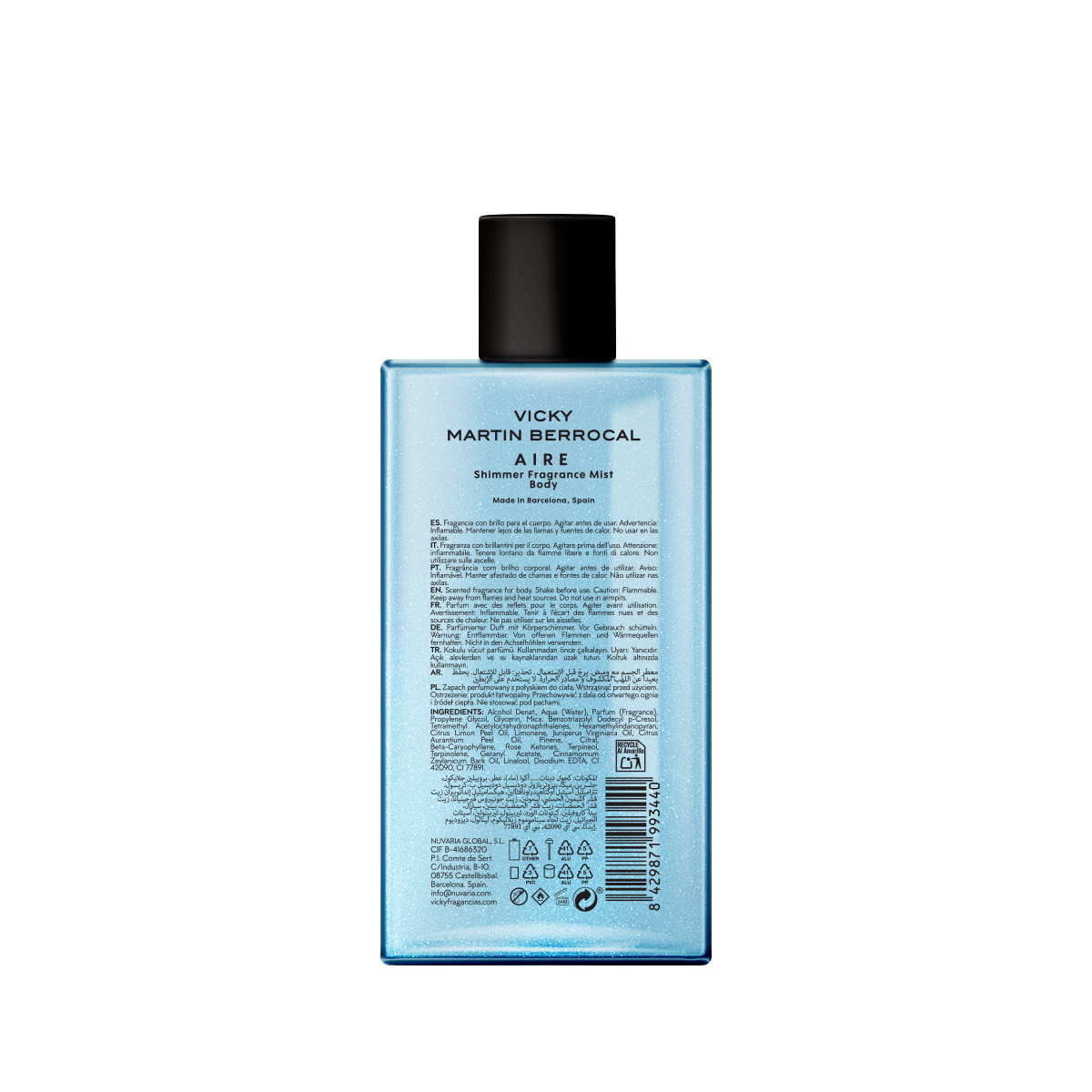 Meglica za telo Shimmer Air Meglica za telo