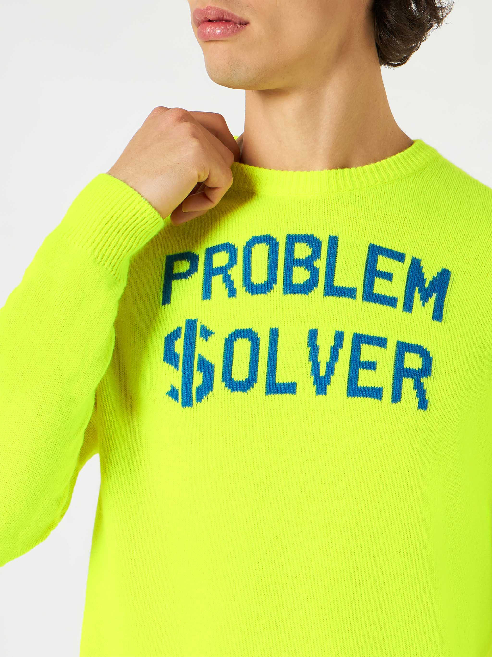Neongele herentrui met Problem $olver-print.