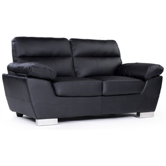 Canapé fixe en cuir reconstitué et PVC 