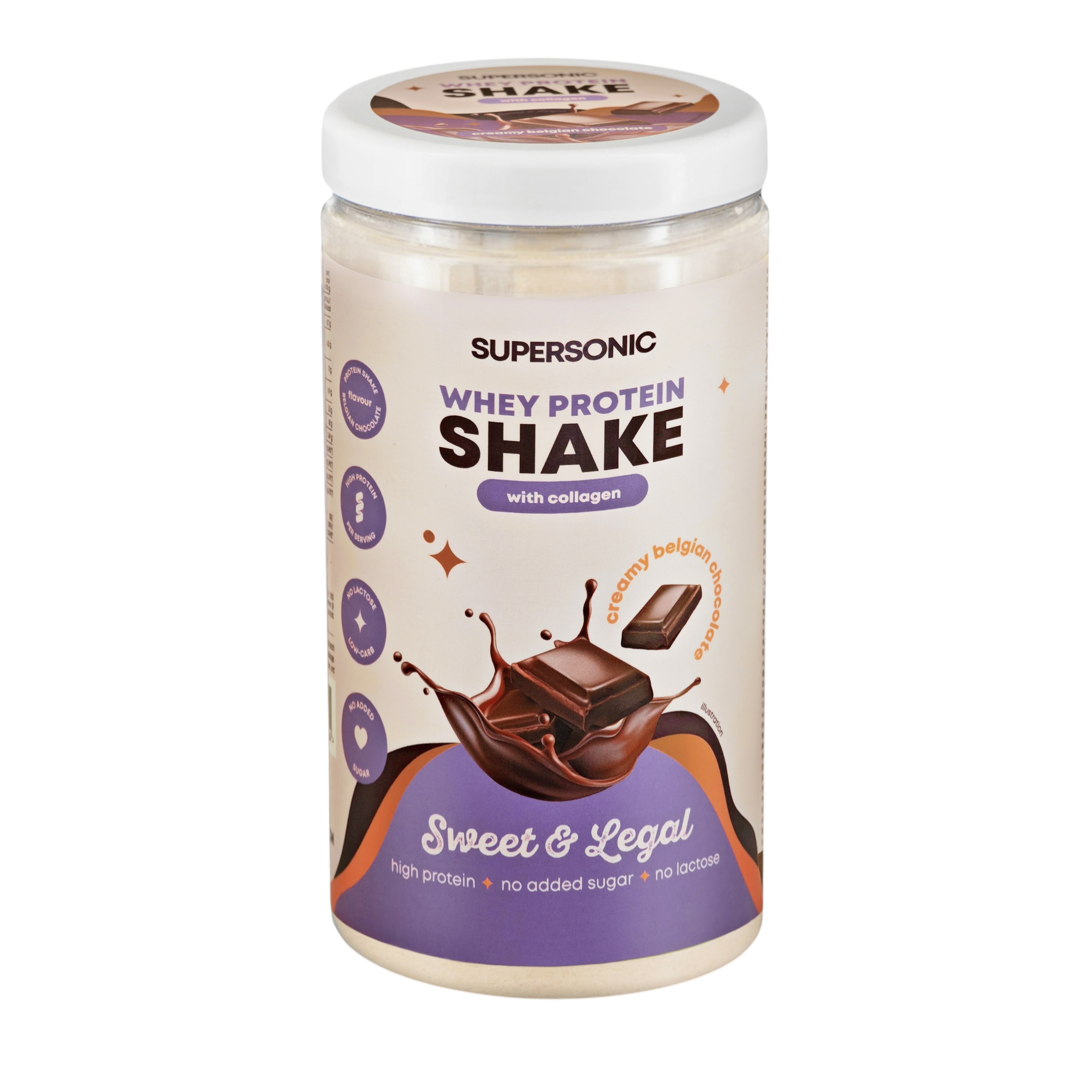 Supersonische wei-eiwitshake