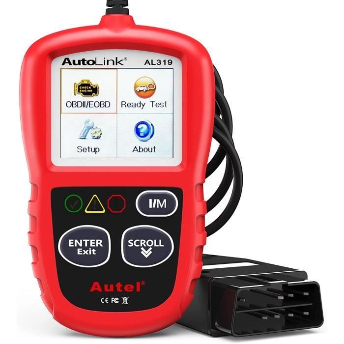 Autel AL319 Outil de diagnostic auto OBD2 - Lecteur de codes multimarque (français)