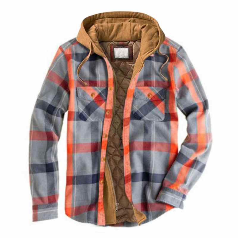 Geweldig! Herenjas voor de winter/herfst, nieuwe stijl, Europees en Amerikaans ruitpatroon, dikke imitatie, tweedelig, casual winterjas voor dagelijks gebruik.