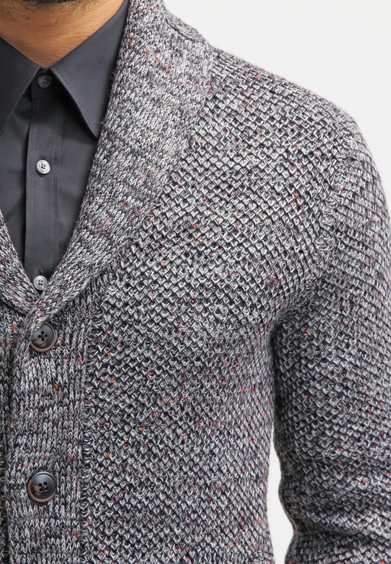 Pier One Cardigan - donkergrijs gemêleerd