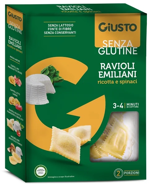 GIUSTO Giusto Glutenfreie Ricotta-/Spinat-Ravioli