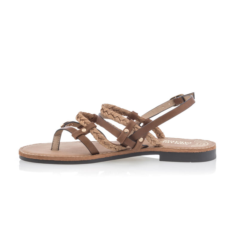Brune sandaler med stringtruse til dame