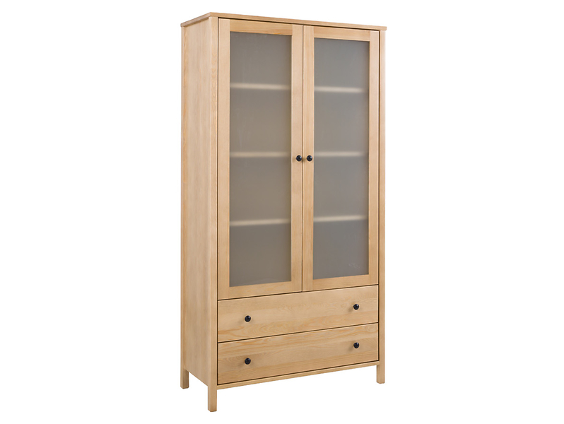 Witryna Prestige 98 cm z 2 drzwiami i 2 szufladami dąb