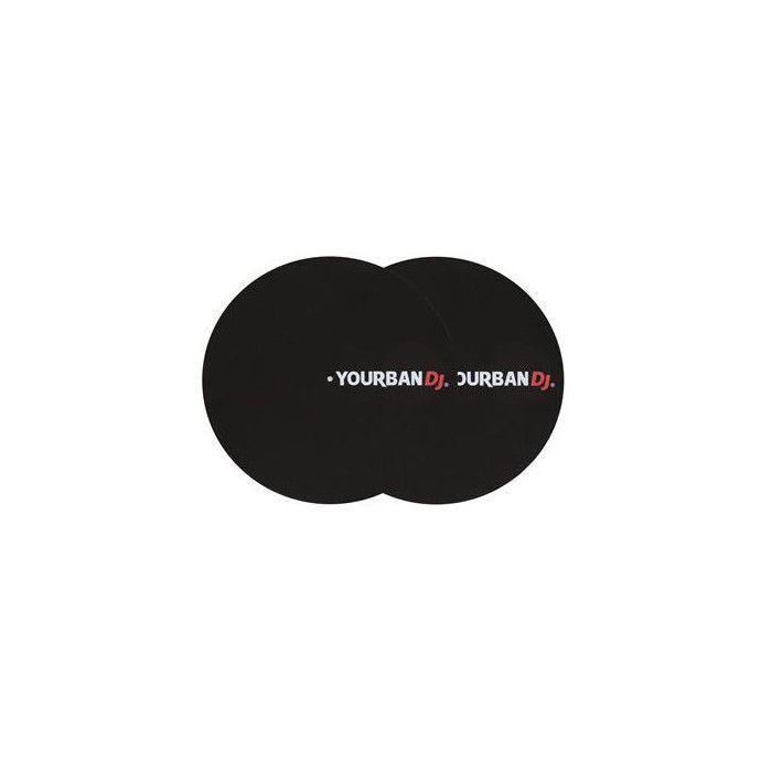 Pair of Yourban DJ YS 220 BL Black felt mats for turntables