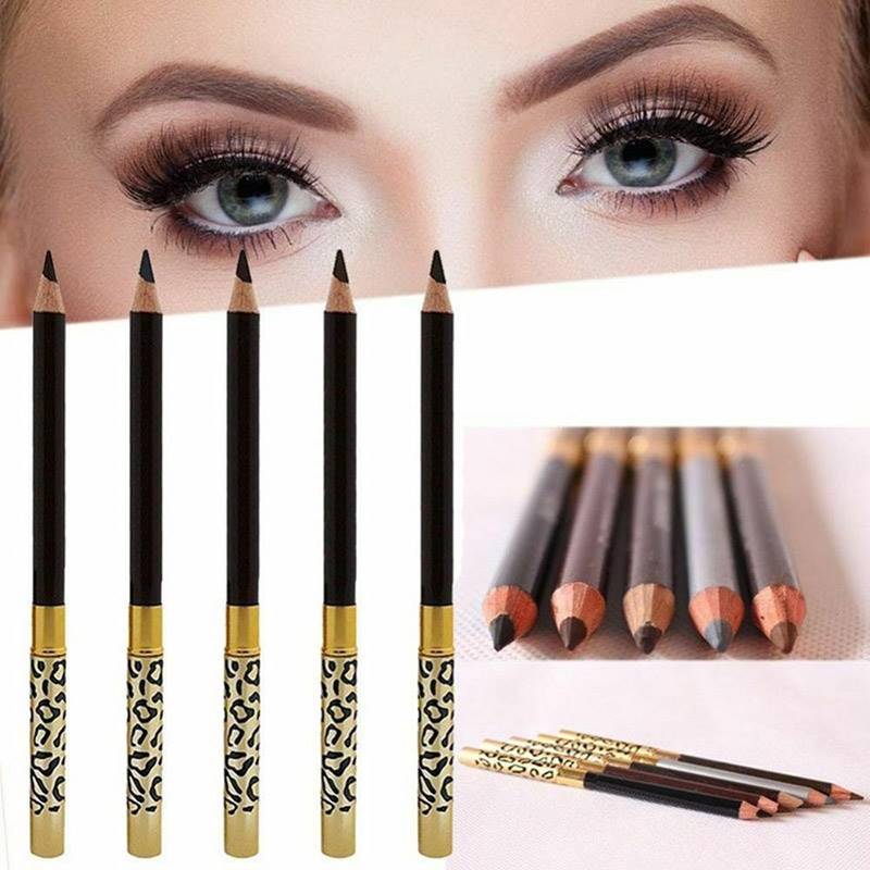 Crayon à sourcils léopard 5 couleurs, double embout avec pinceau, waterproof et résistant à la transpiration MA