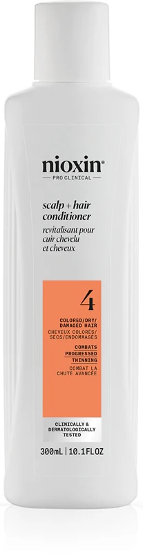 Nioxin System 4 Scalp + Hair Conditioner vlažilni in negovalni balzam za barvane in poškodovane lase