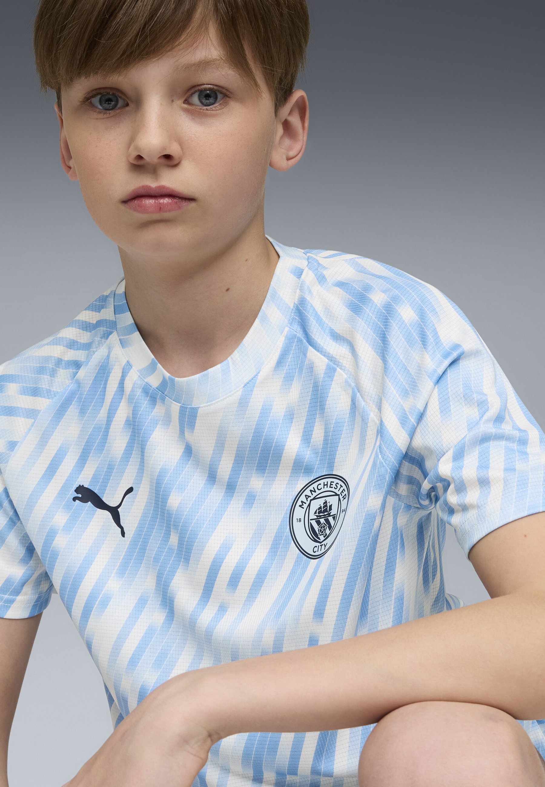 Puma MANCHESTER CITY AUFWÄRM - Club wear - silver sky