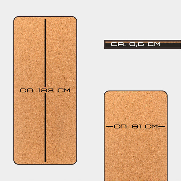 Cork Yoga Set Premium, 3 pieces.